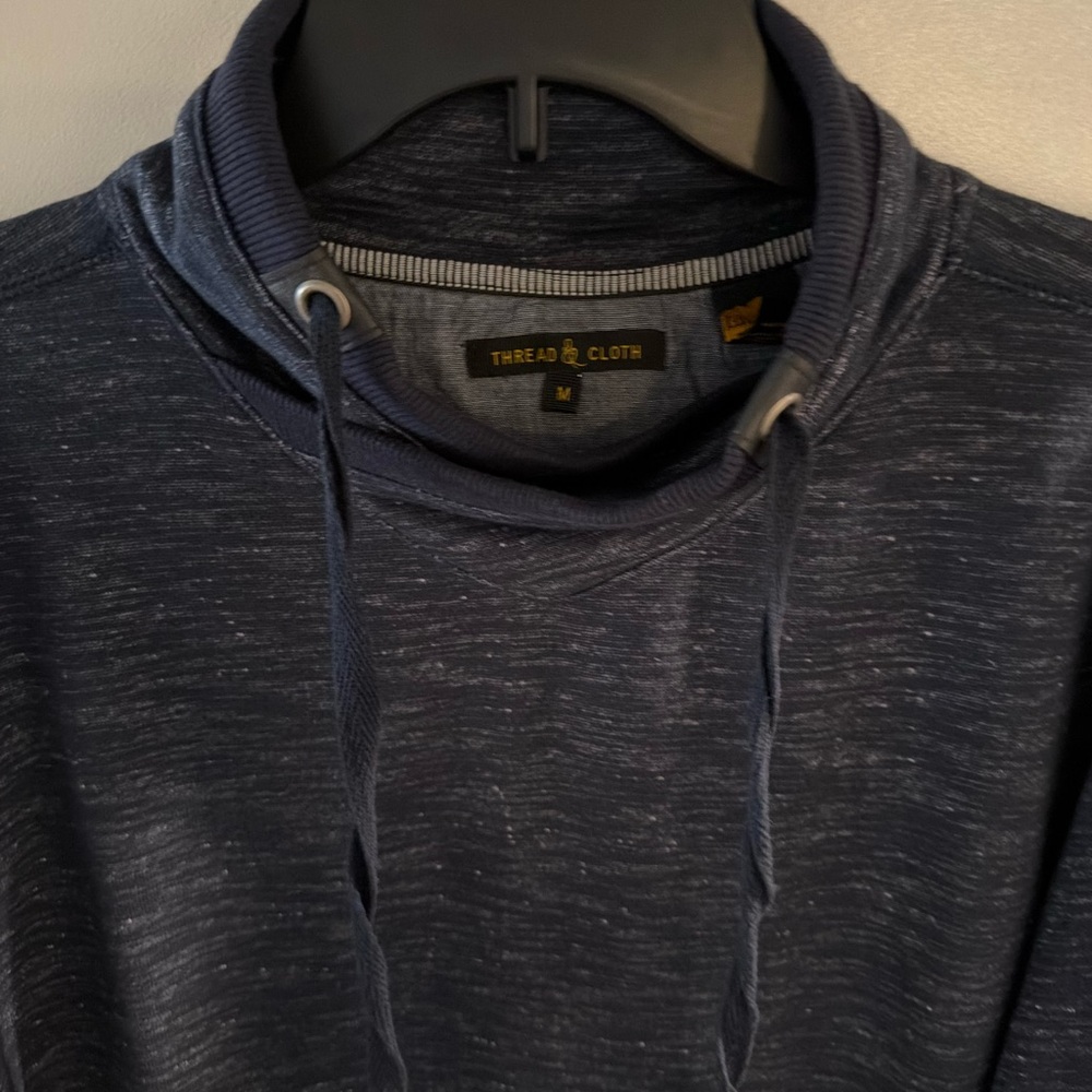 Black Pullover with Drawstring Neck - Picture 4 of 9